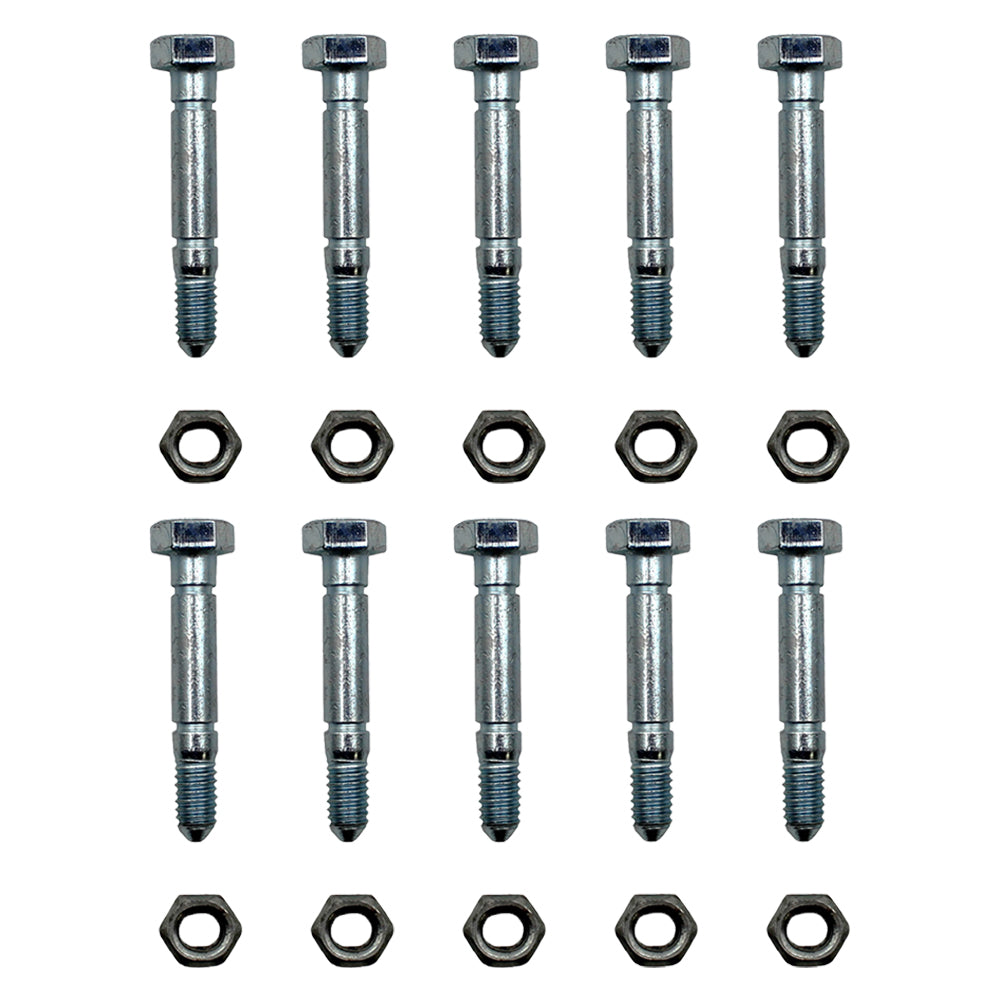 Qty 10: 2-1/8" x 5/16" Shear Pin with Nut Fits Ariens Replaces 51001500