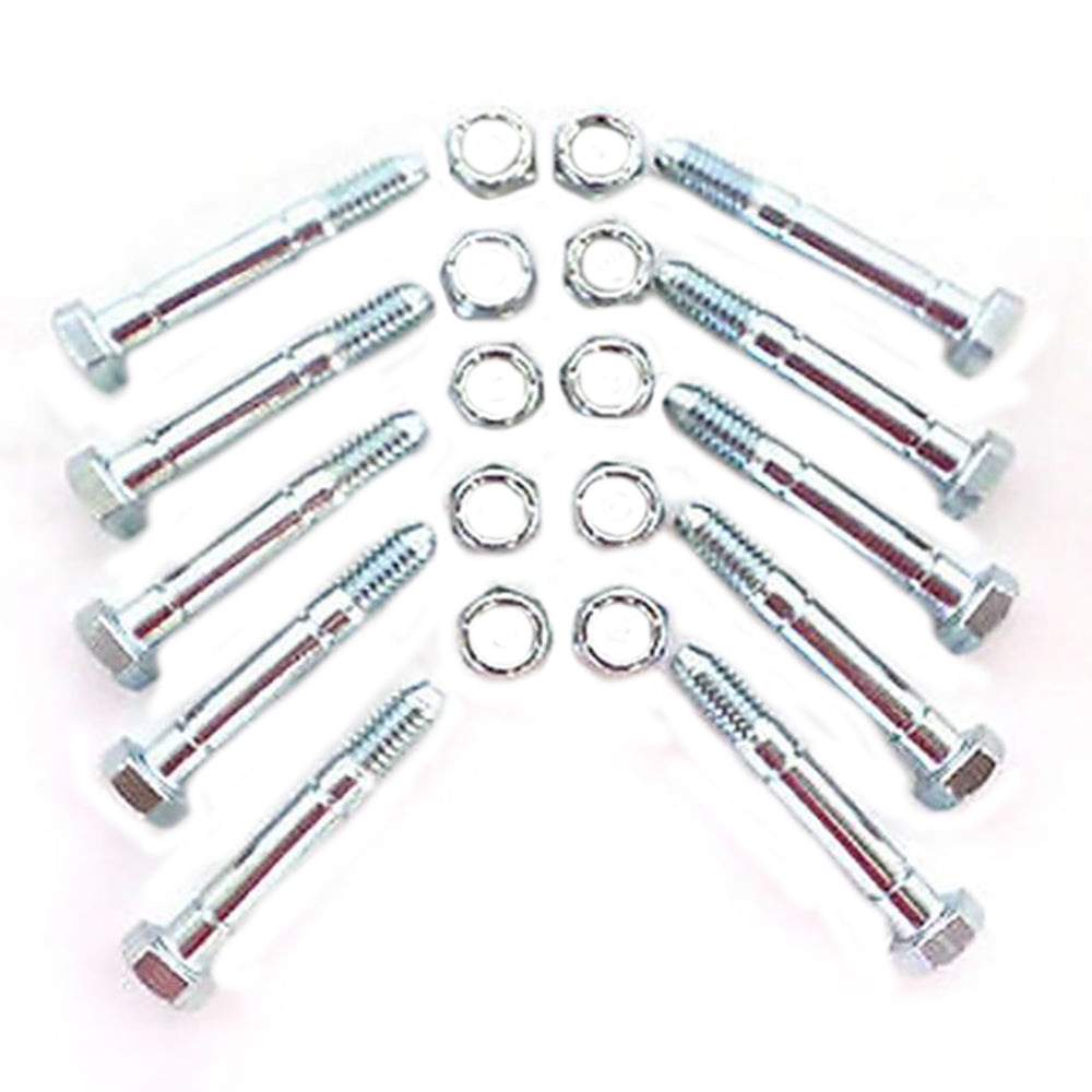 10Pk 8628 Shear Pin & Nuts Compatible With MTD 910-0891