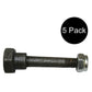 Qty 5: Shear Pin with Nut, 2" x 1/4" Fits Husqvarna Replaces 506690001
