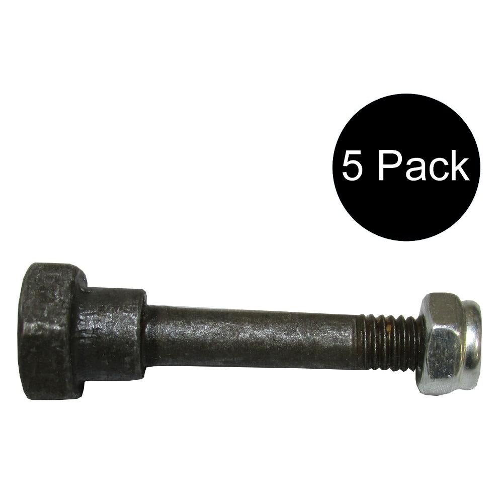 Qty 5: Shear Pin with Nut, 2" x 1/4" Fits Husqvarna Replaces 506690001