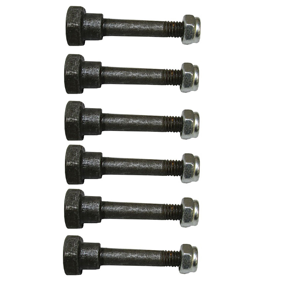 Qty 6: Shear Pin with Nut, 2" x 1/4" Fits MTD Replaces 90114-SA0-000