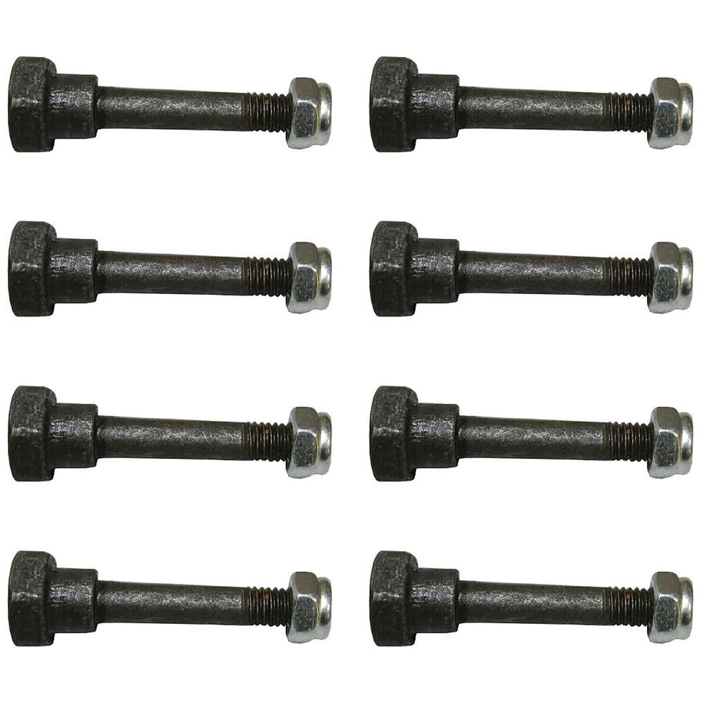 Qty 8: Shear Pin with Nut, 2" x 1/4" Fits Husqvarna Replaces 506690001