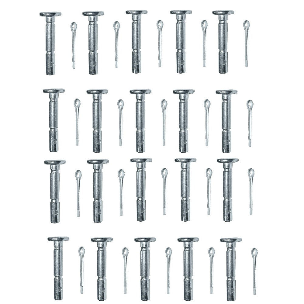 Qty 20: Shear Pins with Cotter Pin, 1-5/8" x 1/4" Fits MTD Replaces 714-04040