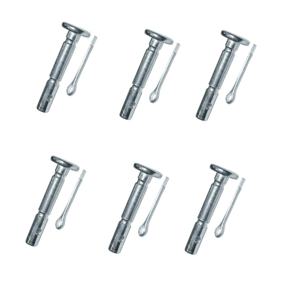 Qty 6: Shear Pins with Cotter Pin, 1-5/8" x 1/4" Fits Arnold