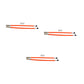 (6) Snow Plow 24" Orange Blade Guide Markers (3 Pair) 62595