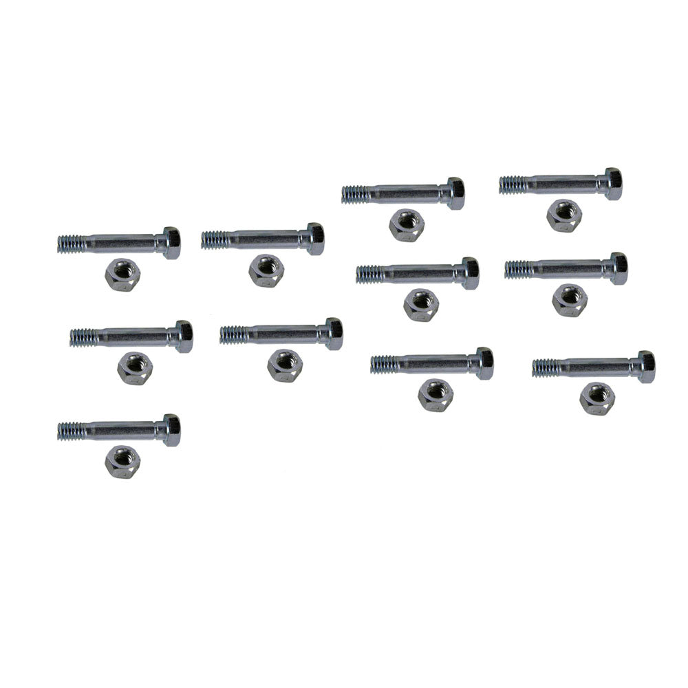 (10) Snowblower Shear Pin & Nut 5/16"-18 x 1 3/4" Fits MTD 800 and 900 Series
