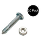 20 Pack Snow Blower Shear Bolts Fits Ariens 53200500 532005 Fits John Deere