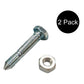 Qty 2: Shear Pin with Nut, 1-7/16" x 1/4" Fits Ariens Replaces 05907100