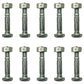 10 Pack Shear Pin Bolts w/ Nuts for Ariens Fits John Deere AM123342 780-039