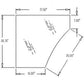 T165158 RH Lower Door Glass Window Fits John Deere 310G 310SG 315SG 410G 710G