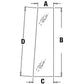 Cab Glass - Rear Side LH Fits John Deere 710 410J 315 410 410G 310SG 315SG 310G
