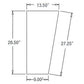 Fits John Deere Parts GLASS WINDSHIELD LOWER T191072 710J,710G,410TMC,410J,410G,