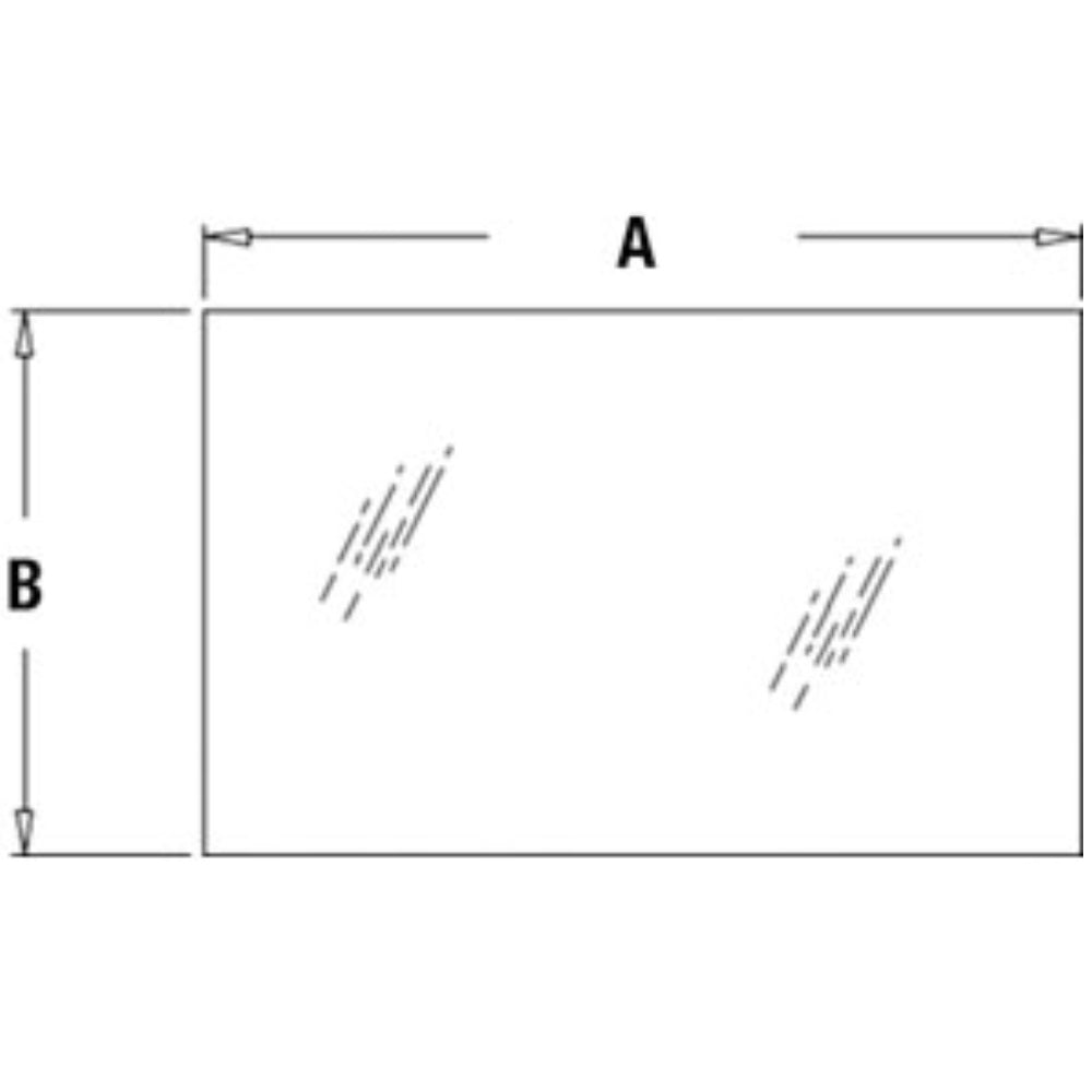 A-T242700 Rear Upper Glass Window - Fits John Deere