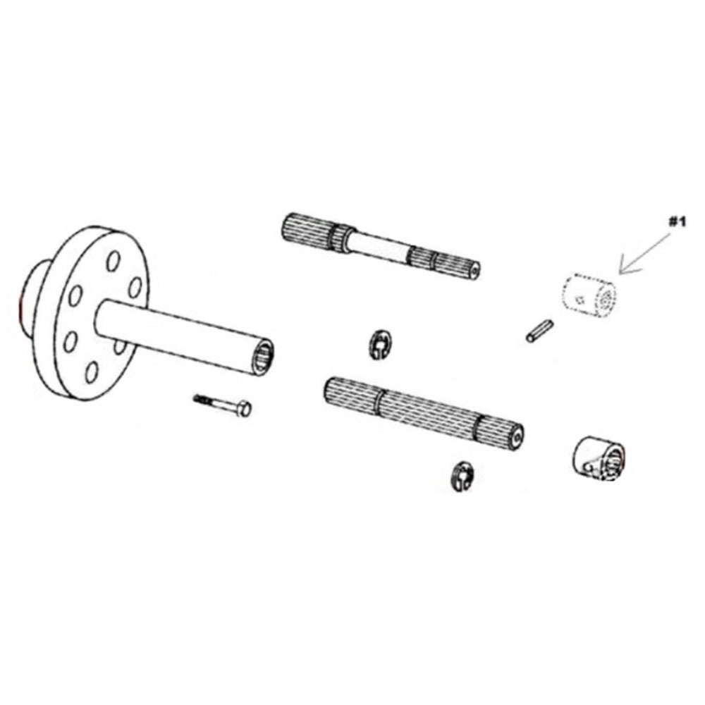 T24849 9 Spline Coupler Fits John Deere 350 350B 350C 350D 450 450B 450C
