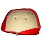 Orange/White Universal 21" Pan Style Tractor Seat Cushion Bottom 1" Foam Pad