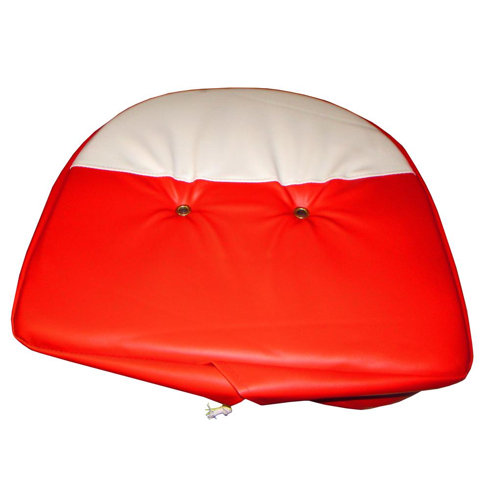 Universal Pan Seat Cover, Red/White 19 with drawstring.