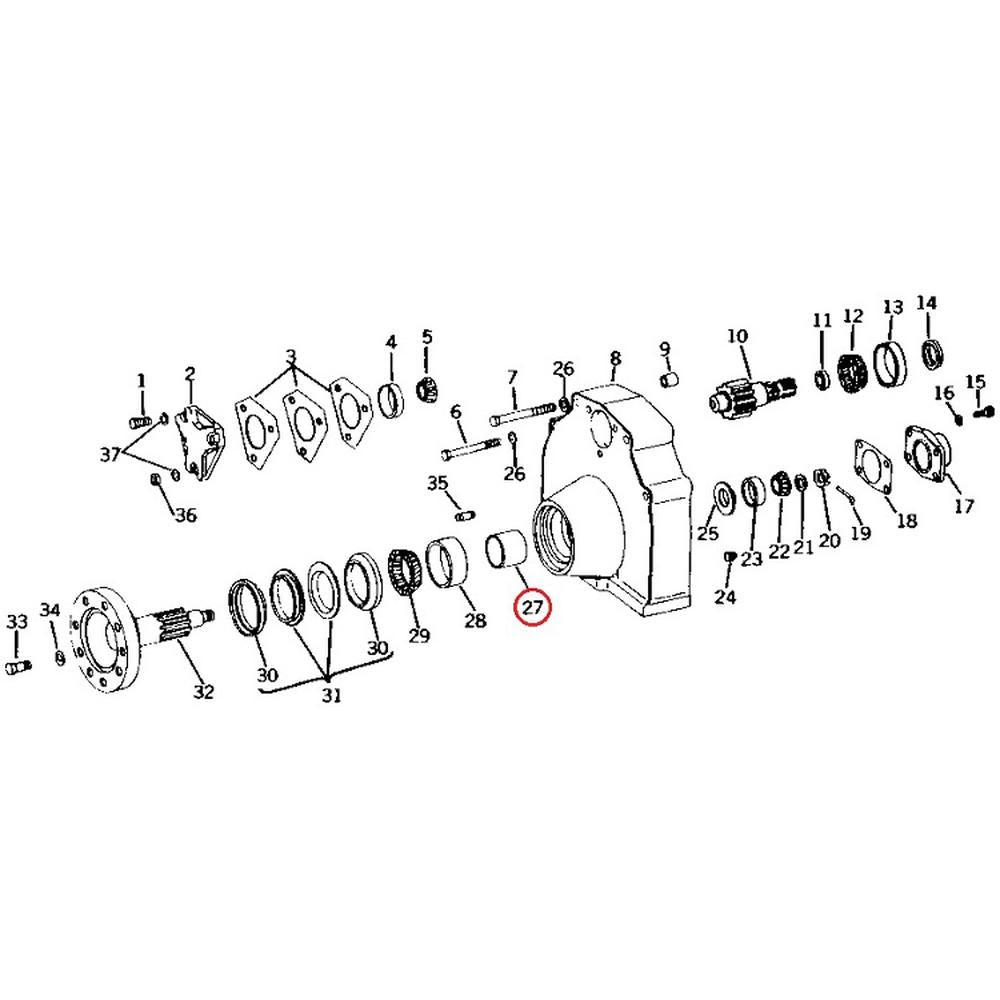 T32001 Spacer Fits John Deere 450B, 450C