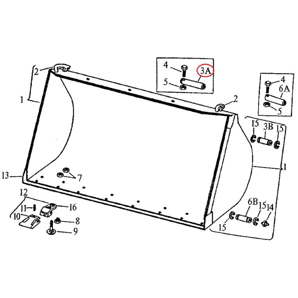 T34097 Bucket To Tilt Link Pin Fits John Deere Backhoe Loader 310 410
