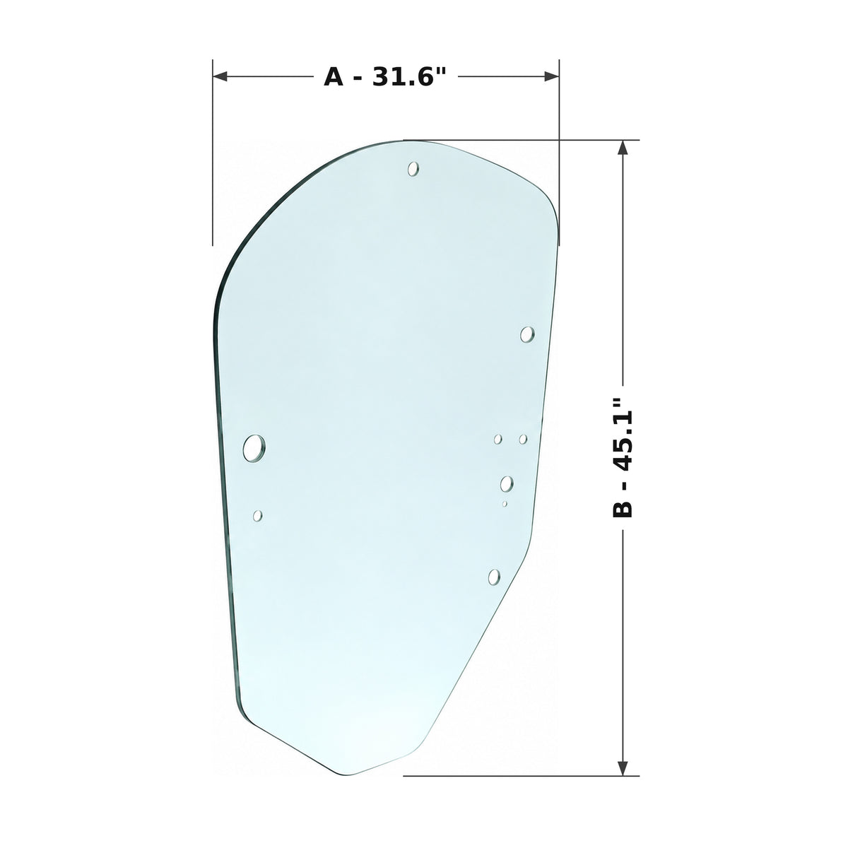 T401824 Cab Door Glass Fits John Deere 312GR 314G 316GR 316P 317G 317P 318G 318P