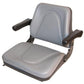 Gray Universal Tractor Seat With Arms Fits Kubota Skid Steer Fits Bobcat