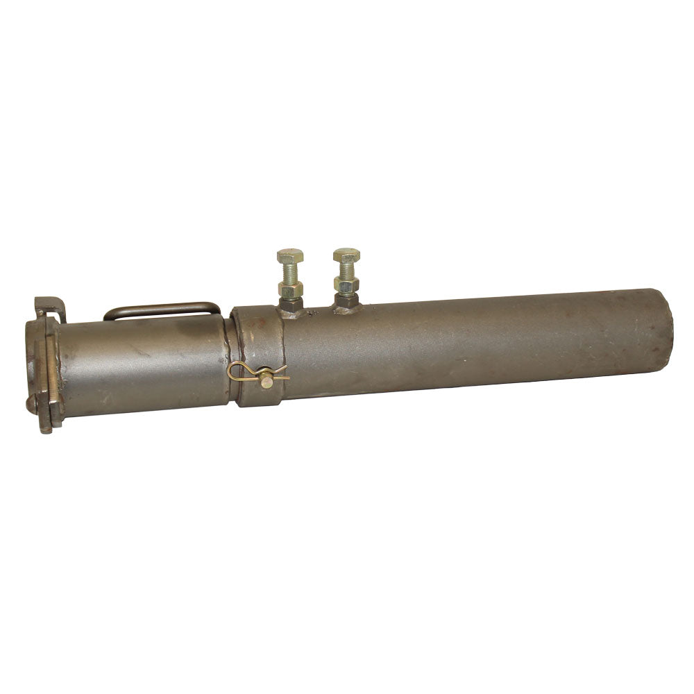 HD Black Powder Coated Coupler for Gooseneck Trailers w/ Round Tube Hitches