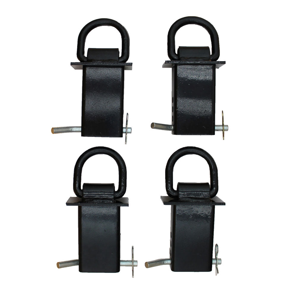 SPDRx4 Heavy Duty Adjustable Trailer Stake Pocket D Ring- 4 pack Fits Universal