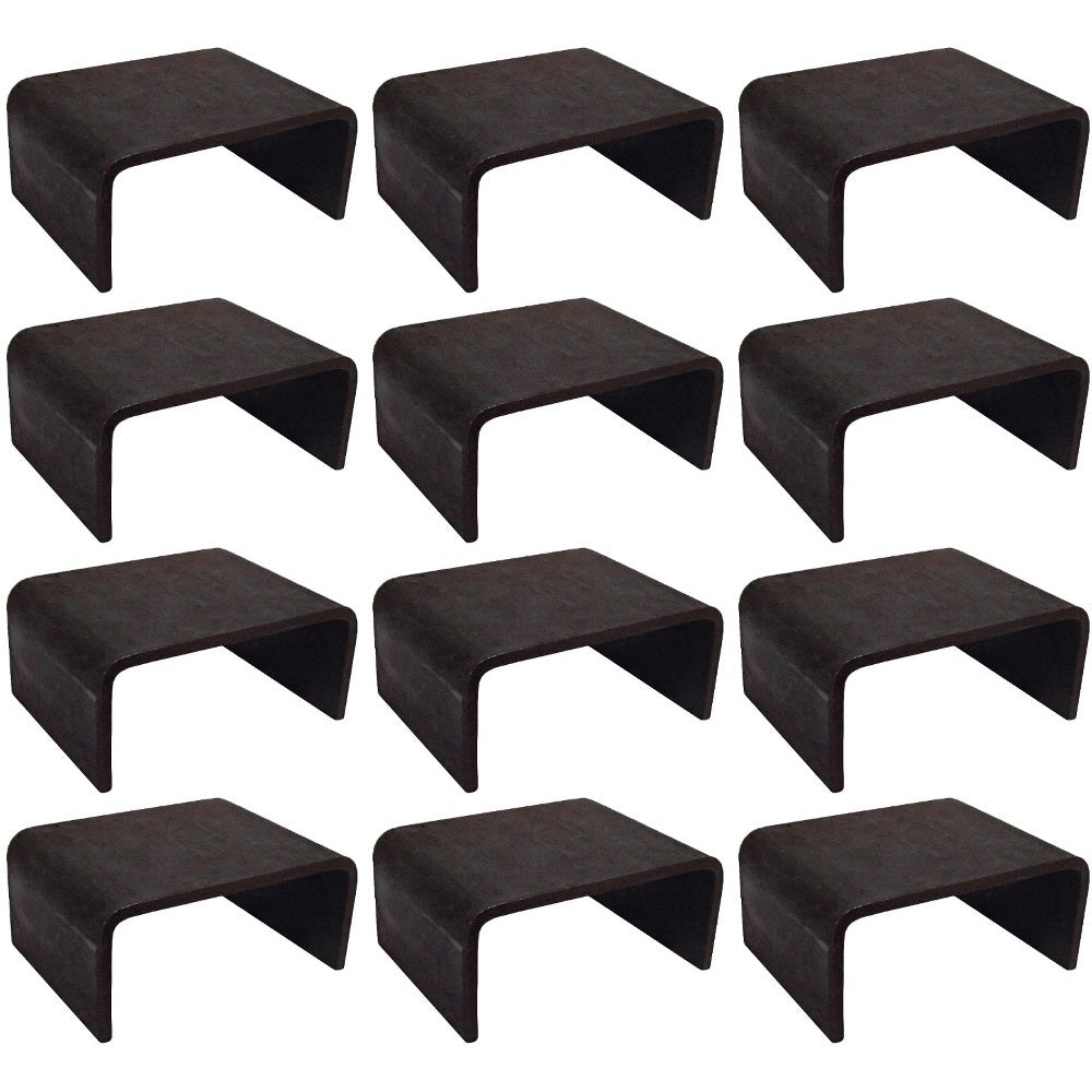 (12) Heavy Duty Weld on 2x4 Steel Stake Pockets for Trailer Truck 4 Ga -27022