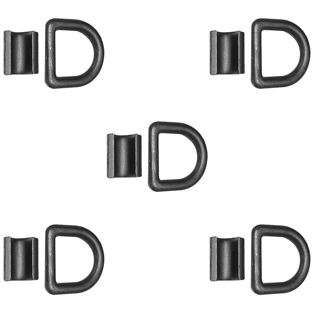 (5) 1/2" Black Forged Bolt Weld On D Ring Trailers Cargo Haulers ATV Carriers