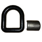 One (1) Black Weld On 1" Forged D Ring Tow Truck Trailer Chain Rope Tie Down