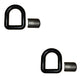 Tlu28-0017 (2) 1" Weld-On D-Ring (Black) Fits Universal