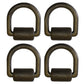 Tlu28-0017 Four 1" Weld-On D-Ring (Black) Fits Universal