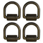 Tlu28-0017 (4) 1" Weld-On D-Ring (Black) Fits Universal