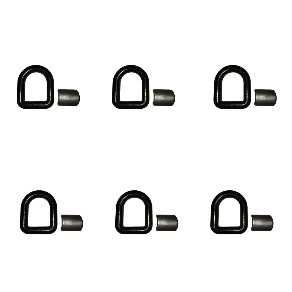 Qty 6: 1" Weld-On D-Ring (Black) Fits Universal Replaces Tlu28-0017