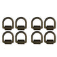Tlu28-0017 Eight 1" Weld-On D-Ring (Black)  Fits Universal