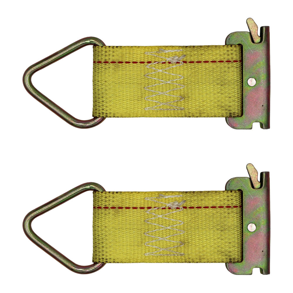 2 Pack E-Track 6" Adapter Strap 6,000 lb. Breaking Strength Tie Downs