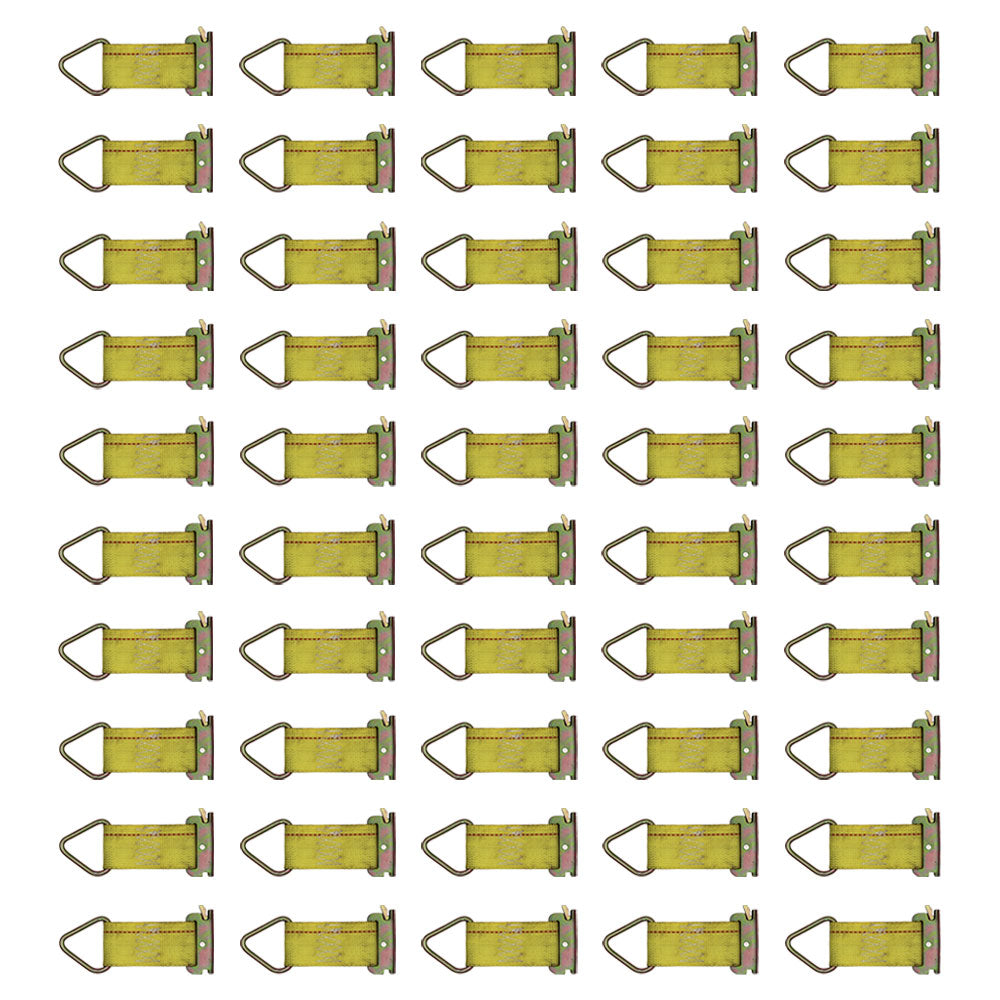 50x Lot E-Track Clip D-Ring Rope Cargo Tie-Down Trailer Semi Tie-Off Strap