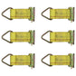 6 pcs E Track Fitting Cargo Trailer Tie Down D Ring Enclosed Van Truck Web Strap