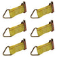 6 pcs E Track Fitting Cargo Trailer Tie Down D Ring Enclosed Van Truck Web Strap