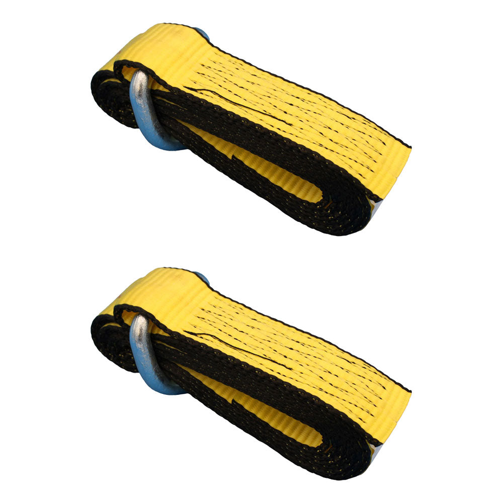 Qty 2: Heavy Duty Lasso/Wheel Lift Straps  (Yellow)  Fits Universal Products