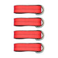 Qty 4: Heavy Duty Lasso/Wheel Lift Straps (Red) Fits Universal Replaces N/A