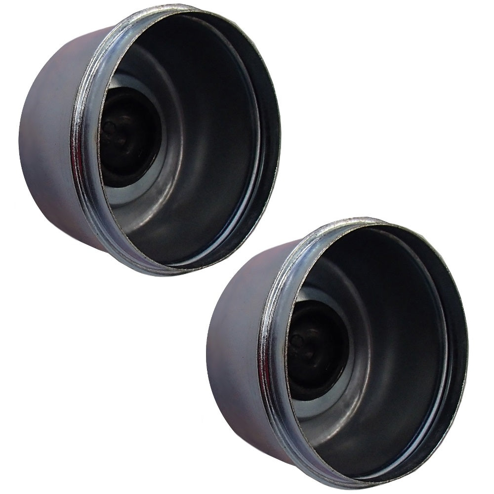 2 Trailer Axle Hub EZ Lube 2.72" Dust Cover Grease Cap & Rubber Plug for Dexter