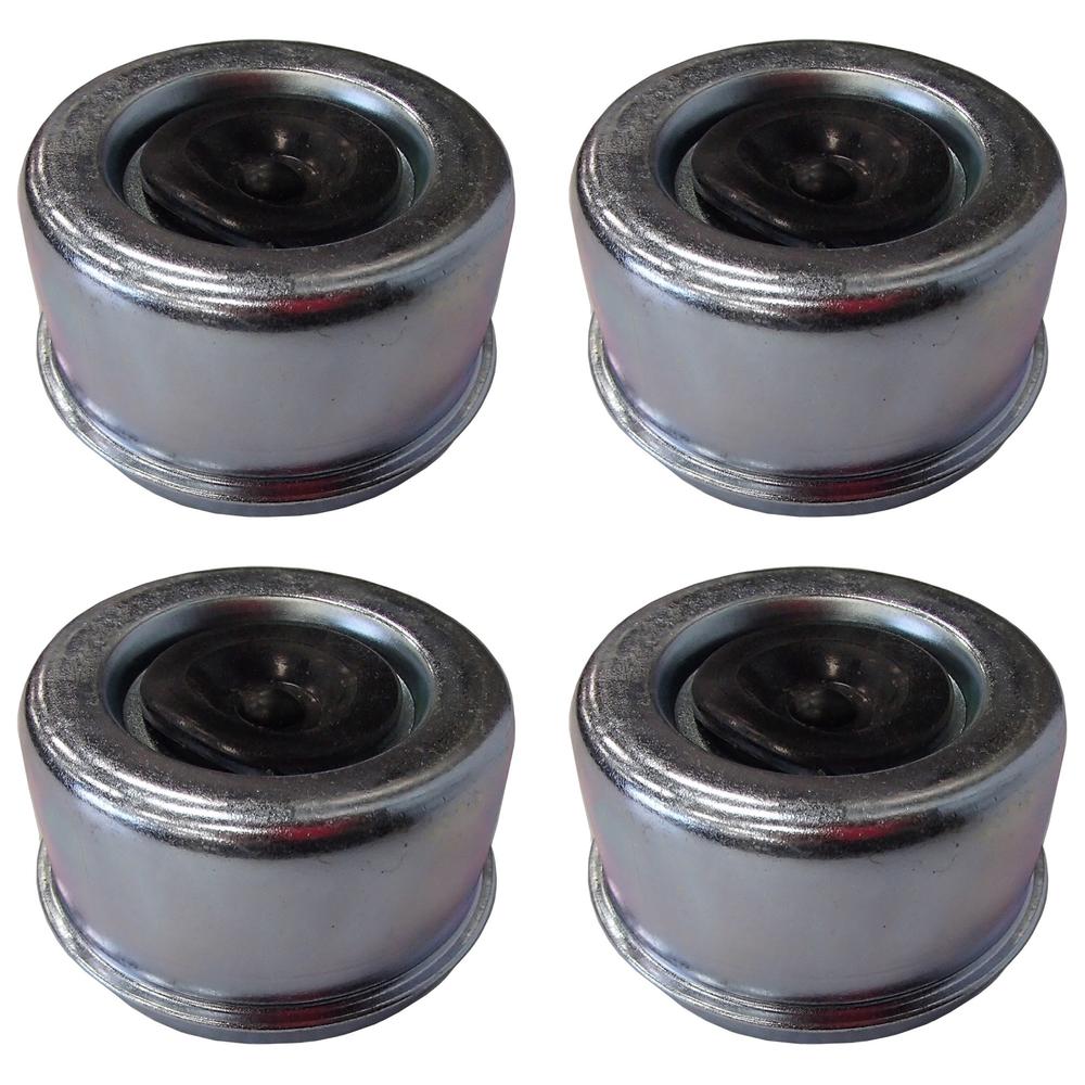 Qty 4: Grease Cap with Rubber Plug Fits Dexter 5,000 - 7,000 lb Axles