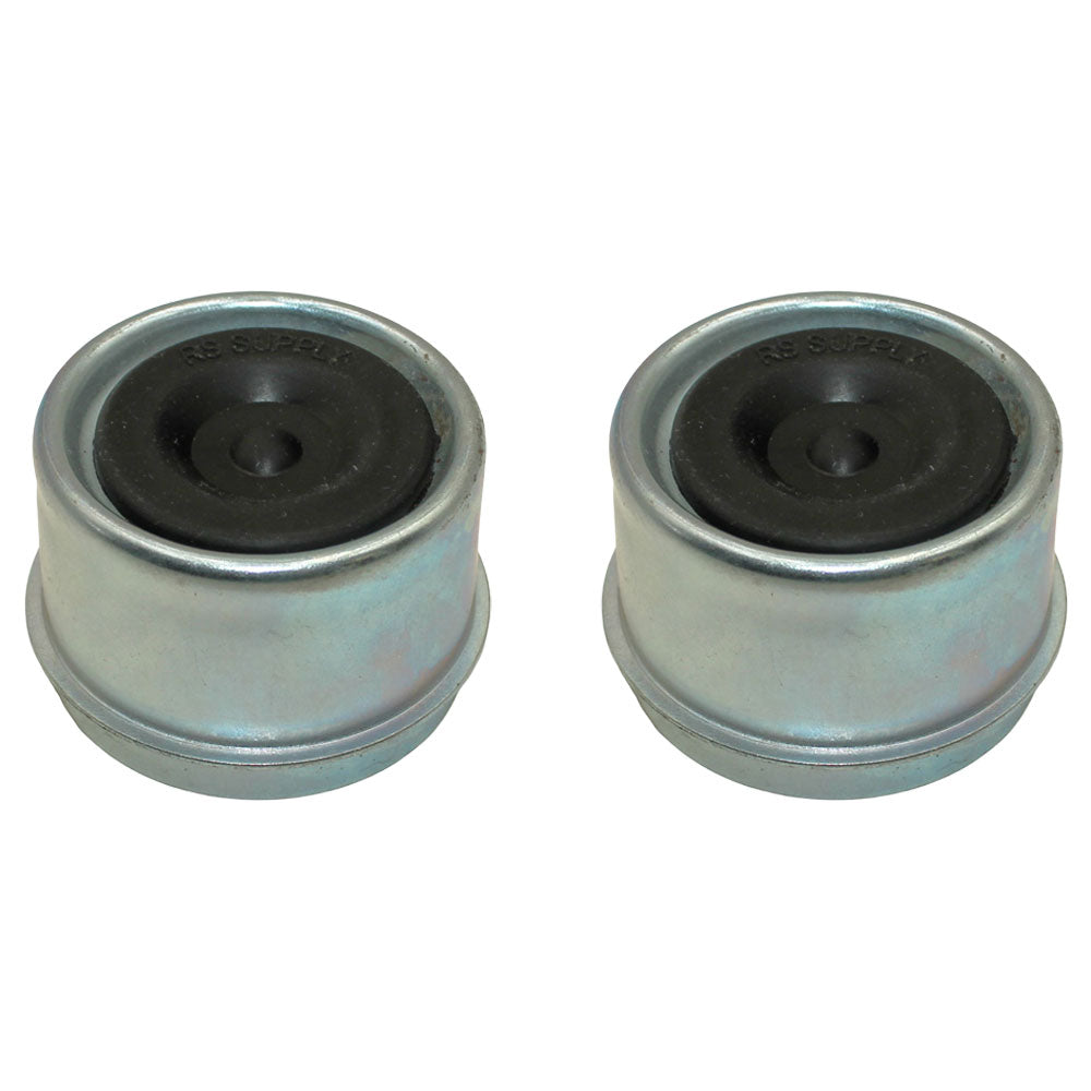 (2) Dust Cap Cup Grease Cover & Plug Fits RV Camper Utility 1.98" inches