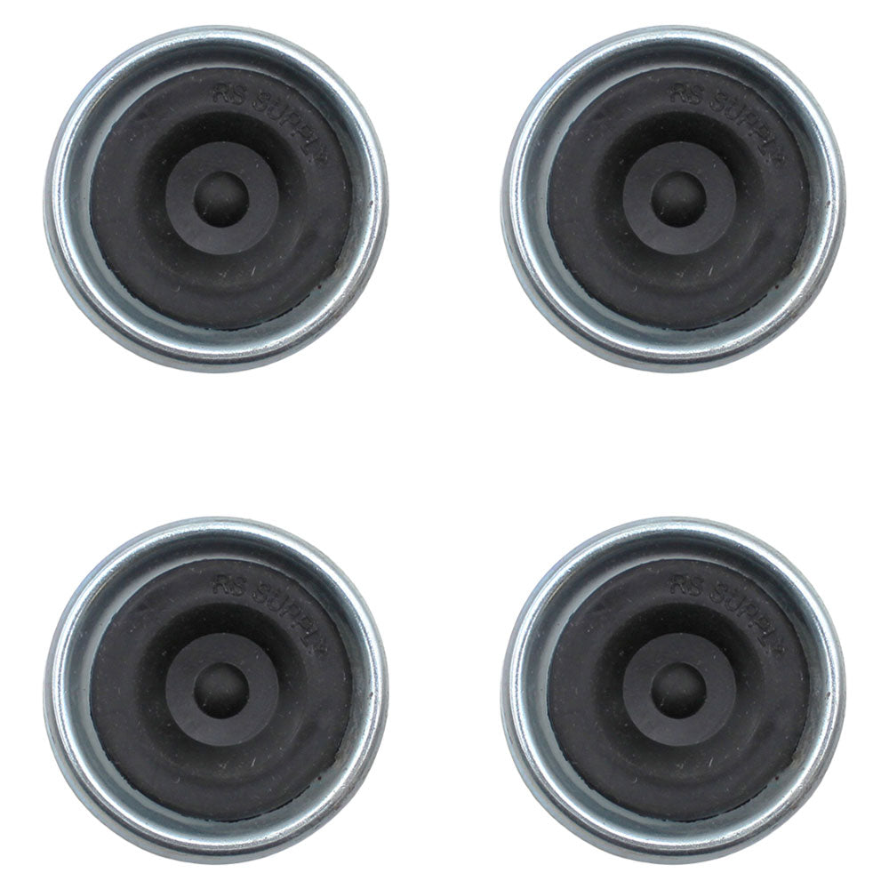 (4) 1.98" EZ Lube Grease Trailer Hub Cover Dust Cap w Rubber Plug 21-41-1