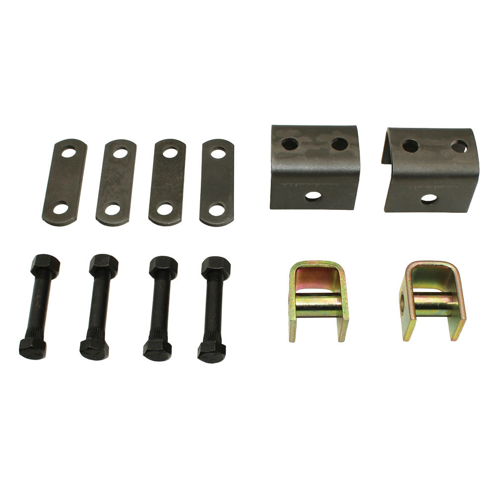 Weld On Utility Trailer Double-Eye Leaf Spring Hanger Kit - Single Axle