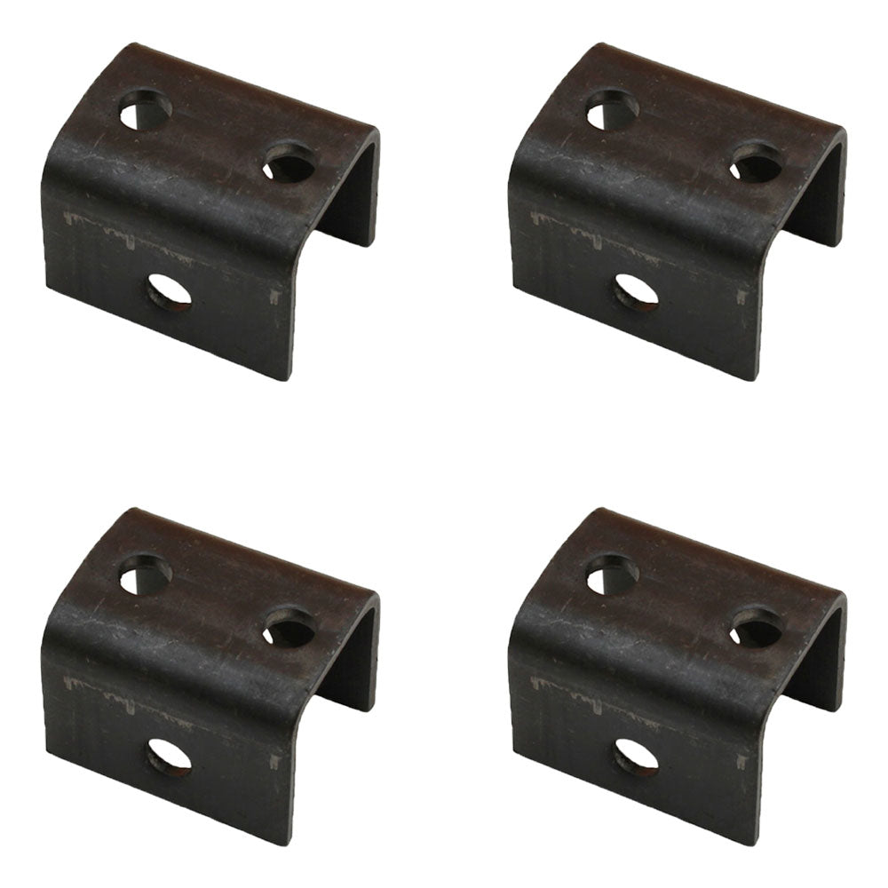 Four Front/Rear Hangers for Double-Eye Springs 2-3/8" x 3" x 1-7/8" x 9/16"