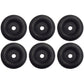 OTK20-0275 (6) Cargo Truck Trailer Ramp Door Stop 2.5" Round Black Rubber Bumper