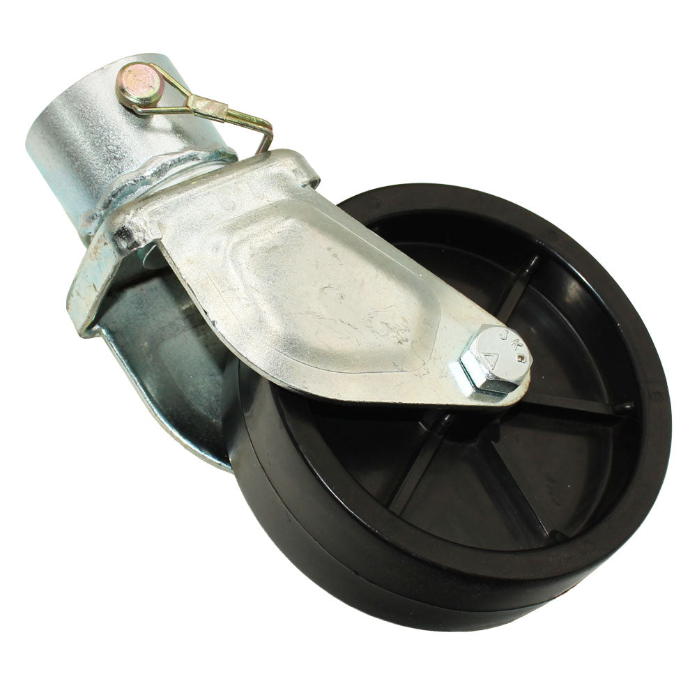 6" Swirl Jack Caster Wheel With Pin for Trailer Boat Hitch Replacement Removable