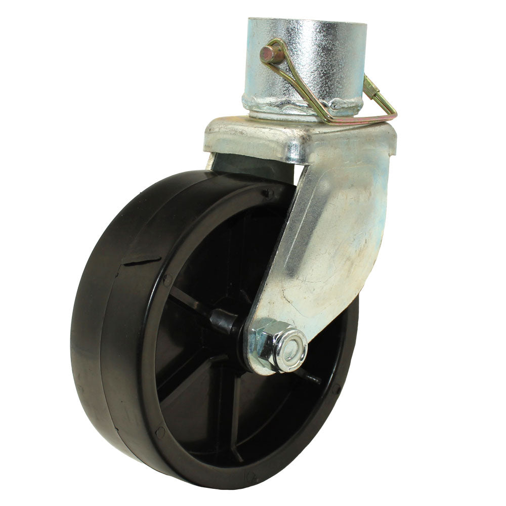 6" Swirl Jack Caster Wheel With Pin for Trailer Boat Hitch Replacement Removable