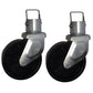 Two (2) 6" Trailer Swirl Jack Caster Wheels w/ Safety Pin 1200 lbs - Boat Hitch